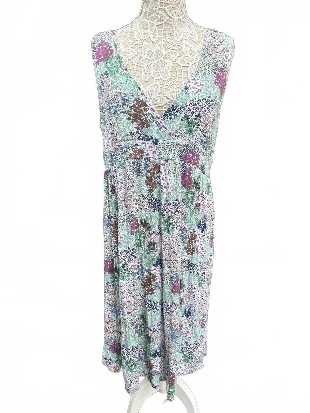 Allen Allen Floral Sleeveless Dress Fairycore Boho Y2K